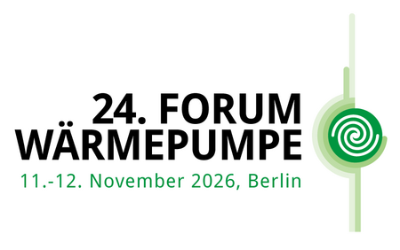 Logo des 24. Forums Wärmepumpe. Die Veranstaltung findet vom 11. bis 12. November 2026 in Berlin statt.