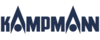 Das Logo zeigt den Schriftzug "KAMPMANN" in stilisierter Schrift. Der Text ist klar und gut lesbar, wobei einige Buchstaben hervorgehoben sind. Die Farben sind dunkelblau und schwarz, was einen modernen Eindruck vermittelt.
