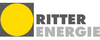 Das Bild zeigt das Logo von Ritter Energie. Es besteht aus einem gelben Kreis auf grauem Hintergrund und dem Schriftzug "RITTER ENERGIE" in großen, auffälligen Buchstaben.