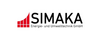 Logo der SIMAKA Energie- und Umwelttechnik GmbH. Das Design enthält den Schriftzug "SIMAKA" in schwarzer Schrift und einen roten grafischen Balken, der an eine Grafik erinnert. Das Unternehmen ist auf Energie- und Umwelttechnik spezialisiert.