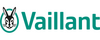 Das Bild zeigt das Logo der Firma Vaillant. Es besteht aus einem stilisierten Hasen und dem Unternehmensnamen "Vaillant" in grüner Schrift. Der Hase hat charakteristische Merkmale wie lange Ohren und ein fröhliches Gesicht.