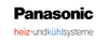Logo von Panasonic mit dem Text „heiz- und kühlssysteme“ darunter. Der Schriftzug ist in Schwarz, wobei „heiz“ in Rot, „und“ in Schwarz und „kühl“ in Blau dargestellt ist. Es handelt sich um Produkte für Heiz- und Kühlsysteme.