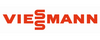 Das Bild zeigt das Logo der Firma Viessmann. Es besteht aus dem Wort "VIESSMANN" in Großbuchstaben, wobei "VI" in orangefarbener Schrift hervorgehoben ist. Der Hintergrund ist schlicht und trägt zur Sichtbarkeit des Logos bei.